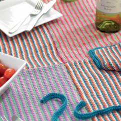 Stripy Picnic Blanket Knitting Pattern