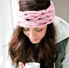 Arm Knit Ear Warmer Knitting Pattern