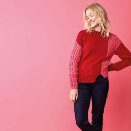 Asymmetric Cable Jumper Knitting Pattern
