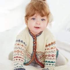 Fair Isle Baby Cardigan Knitting Pattern