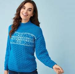 Cable and Fair Isle Sweater Knitting Pattern