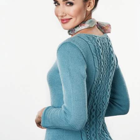 Cable and lace cardigan Knitting Pattern