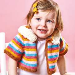 Child’s Stripy Bolero Knitting Pattern
