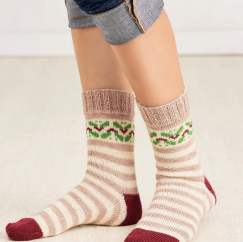 Christmas Pudding Inspired Socks Knitting Pattern