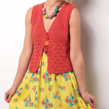 Shell crochet waistcoat Knitting Pattern