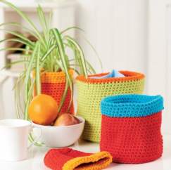 Crochet Baskets Knitting Pattern