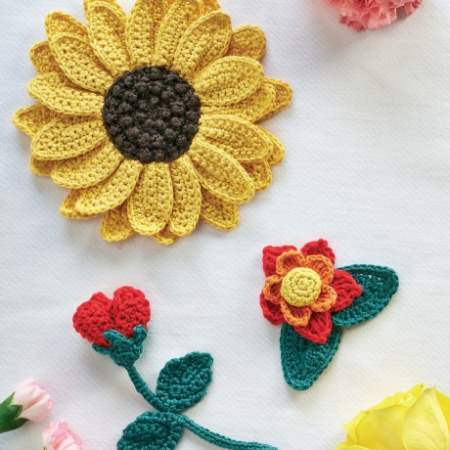 Crochet Flowers Knitting Pattern