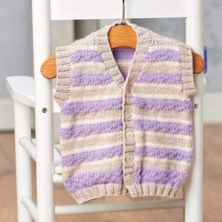 Cute baby waistcoat | Knitting Patterns | Let's Knit Magazine