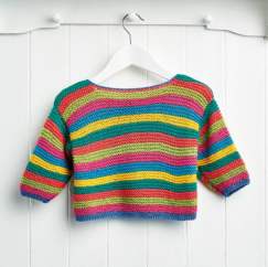 Garter Stitch Rainbow Baby Jumper Knitting Pattern