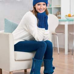 Hat, gloves and leg warmers set Knitting Pattern