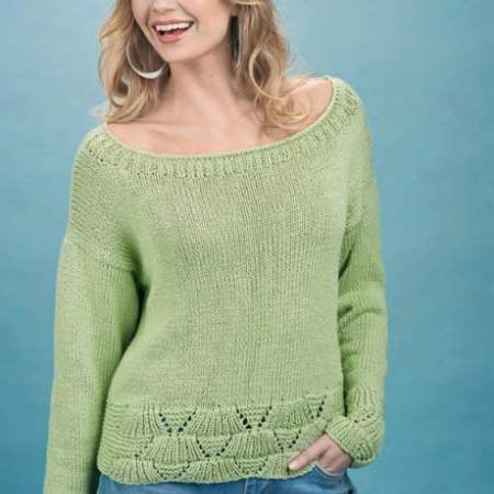 Scallop Edged Sweater | Knitting Patterns | Let's Knit ...