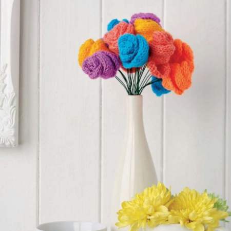 Simple Flower Bouquet Knitting Pattern