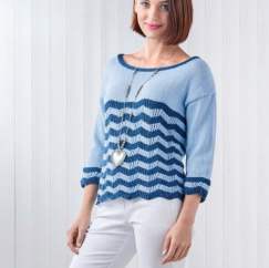 Nautical Chevron Summer Sweater Knitting Pattern