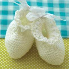 Newborn Baby Booties Knitting Pattern