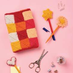 Notebook Cover & Pen Toppers Knitting Pattern