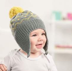 Pom-pom Baby Hat Knitting Pattern