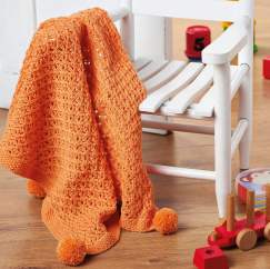 Pom pom baby blanket Knitting Pattern