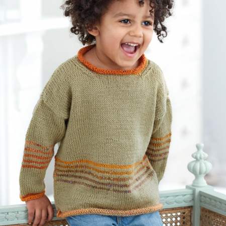 Simple Striped Child’s Jumper Knitting Pattern
