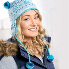 Snowflake ski hat Knitting Pattern