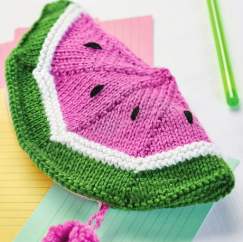 Watermelon Pencil Case and Pineapple Purse Knitting Pattern