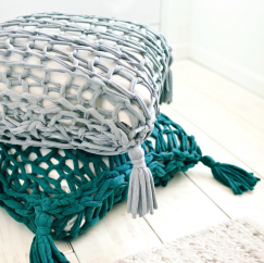 Arm Knit Cushion Cover Knitting Pattern