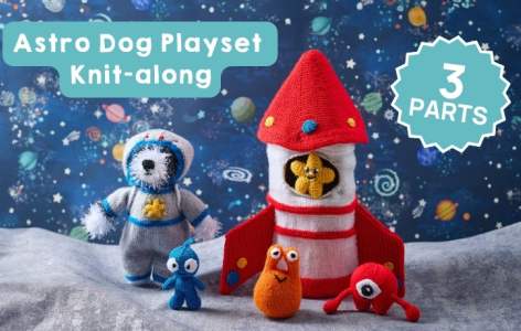 COMING SOON Astro Dog Playset Knit-Along