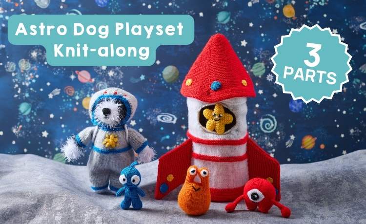 COMING SOON Astro Dog Playset Knit-Along