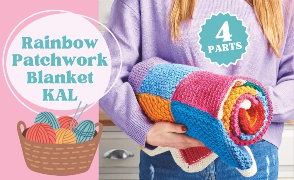 Rainbow Patchwork Knit and Crochet-Along