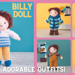 Knit Billy Ragdoll and Five Doll Outfits!