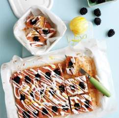 Lemon and Blackberry Tray Bake