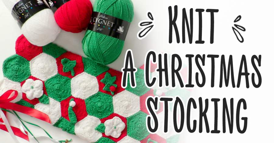Knit A Christmas Stocking - Hexagon Tutorial