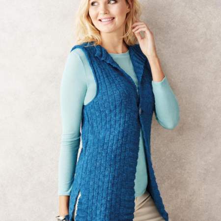 Simple Long Waistcoat Knitting Pattern