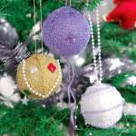 Embellished Christmas Baubles Knitting Pattern