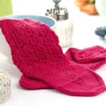 Lace ankle socks Knitting Pattern