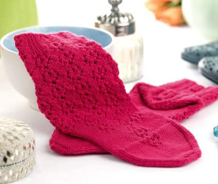 Lace ankle socks Knitting Pattern