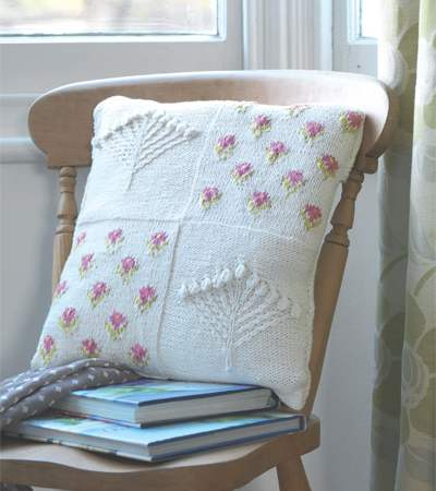 Fair Isle Flower Cushion Knitting Pattern Knitting Pattern