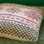Fair Isle Heart Cushion Cover Pattern Knitting Pattern