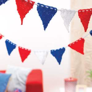 British Red, White & Blue Bunting Knitting Pattern