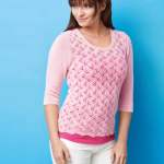 3/4 length sleeve top Knitting Pattern