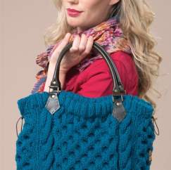 Cabled tote bag Knitting Pattern