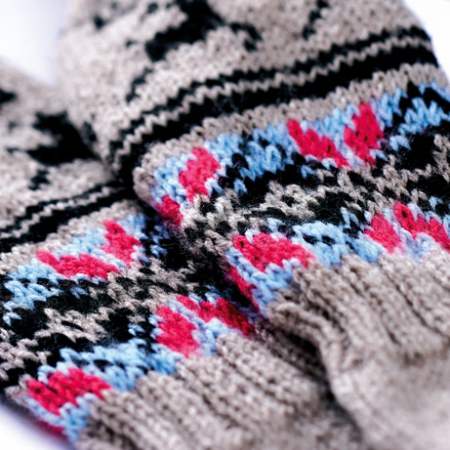 Fair Isle bedsocks Knitting Pattern