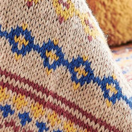 Fair Isle Baby Blanket Knitting Pattern