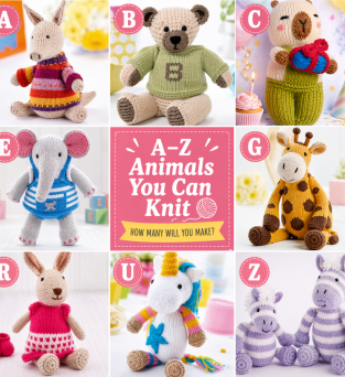 A-Z of Knitted Animal Patterns Knitting Pattern