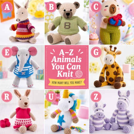 A-Z of Knitted Animal Patterns Knitting Pattern