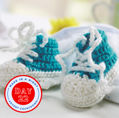 Advent Day 22: Crochet Baby Trainers Pattern Knitting Pattern