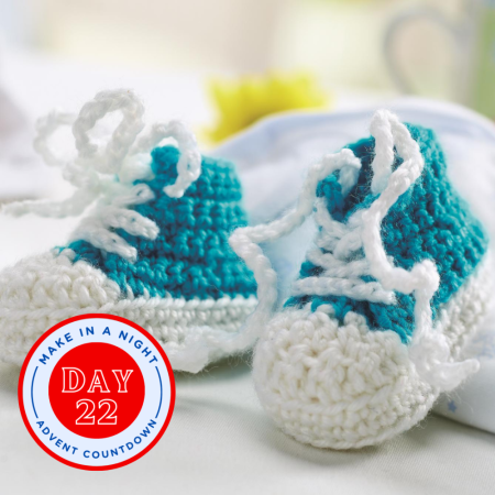 Advent Day 22: Crochet Baby Trainers Pattern Knitting Pattern