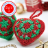 Advent Day 2: Heart Shaped Crochet Baubles Knitting Pattern