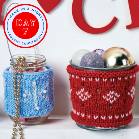 Advent Day 7: Embroidered Jar Covers Knitting Pattern