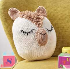 Alpaca Cushion Knitting Pattern