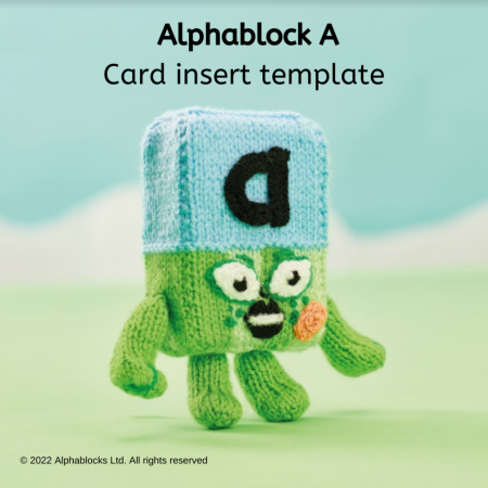 Alphablock A template Knitting Pattern